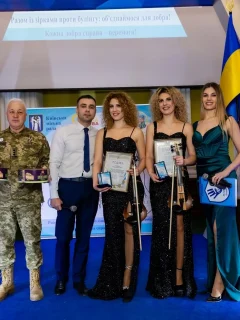 Amore Twins at the award ceremony from the Kyiv City Council